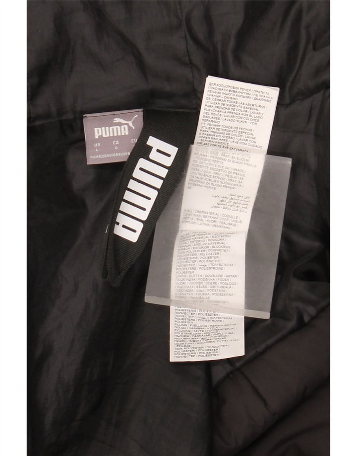Puma Chaqueta acolchada con capucha para mujer UK 46 Grande Poliéster negro