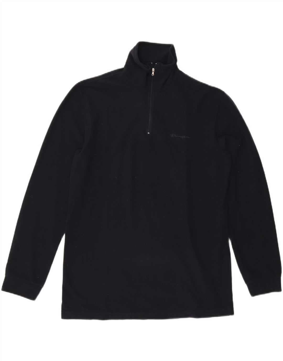 CHAMPION Jersey polar con cuello y cremallera para hombre XL Poliéster azul marino