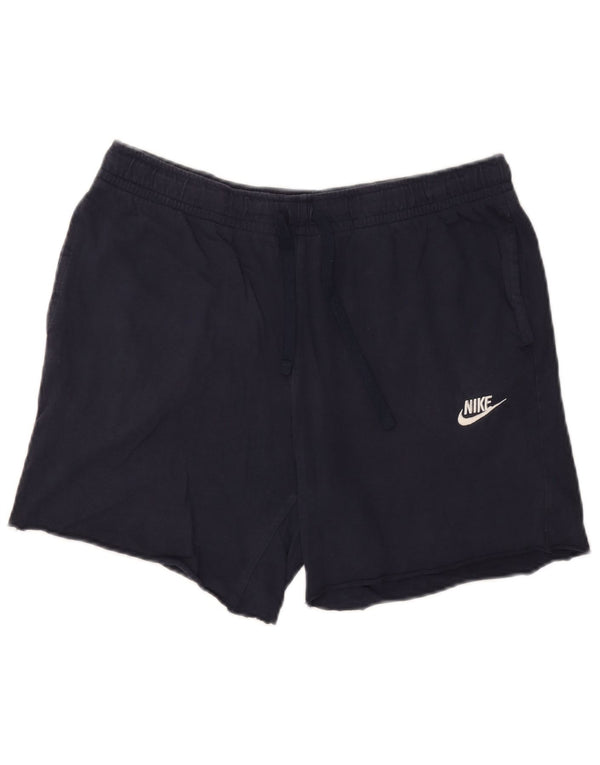Nike - Pantalones cortos deportivos para hombre, talla grande, algodón azul marino