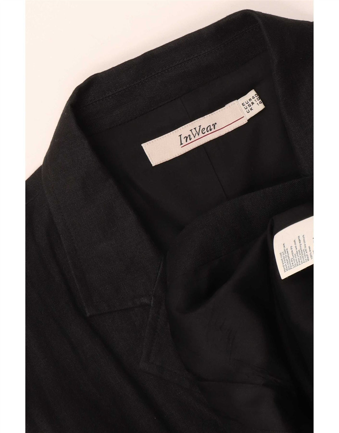 Inwear Chaqueta tipo blazer de 2 botones para mujer UK 44 Grande Acetato negro