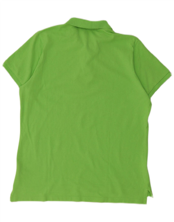 RALPH LAUREN Polo ajustado para mujer UK 40 XL Algodón verde