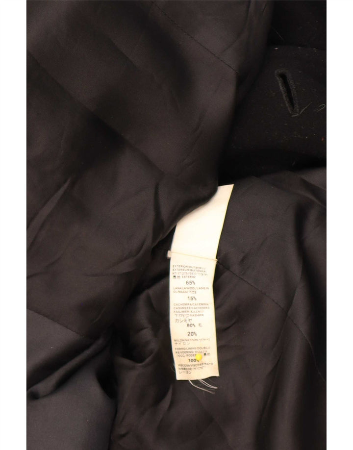 Zara Mujer Abrigo Cruzado EU 40 Mediano Lana Negra