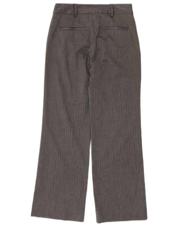 Zara Mujer Pantalón Chino Bootcut EU 34 2XS W24 L28 Poliéster A Rayas Gris