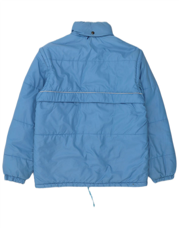 Chaqueta acolchada vintage para hombre IT 48 Poliamida azul medio