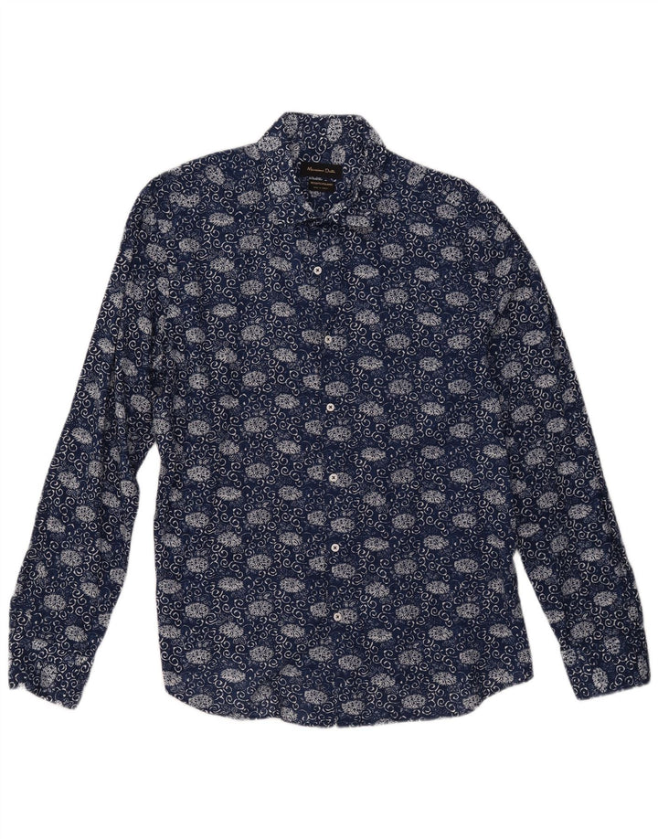 Camisa Massimo Dutti Hombre XL Azul Marino Floral
