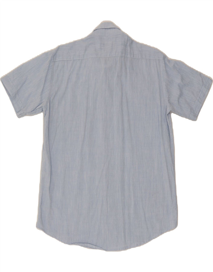 CARRERA Mens Regular Fit Short Sleeve Shirt Large Blue Cotton Vintage Carrera and Second-Hand Carrera from Messina Hembry 