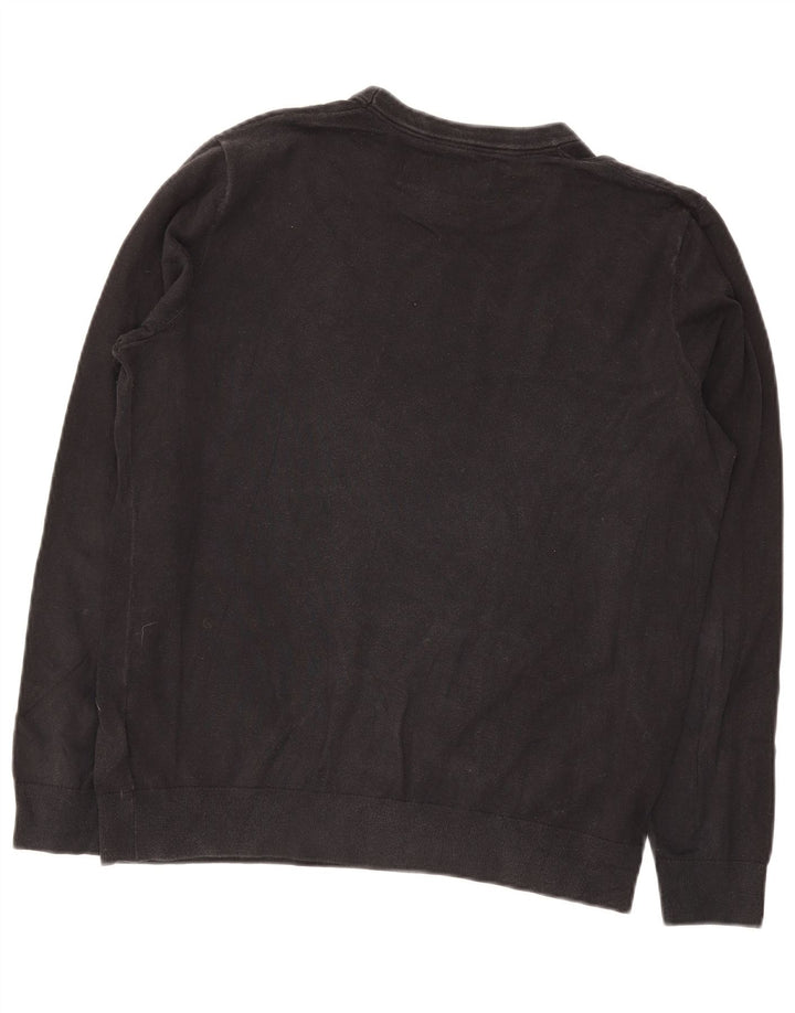 Calvin Klein Jeans Hombre Sudadera Jumper Grande Algodón Negro