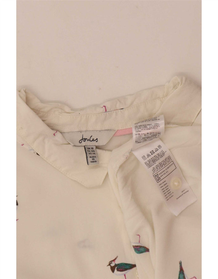 Blusa tipo camisa extragrande con estampado abstracto para mujer de Joules UK 40 XL Blanco