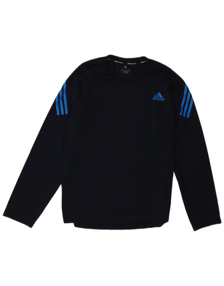 Adidas Hombre Top Manga Larga Grande Azul Marino Poliéster