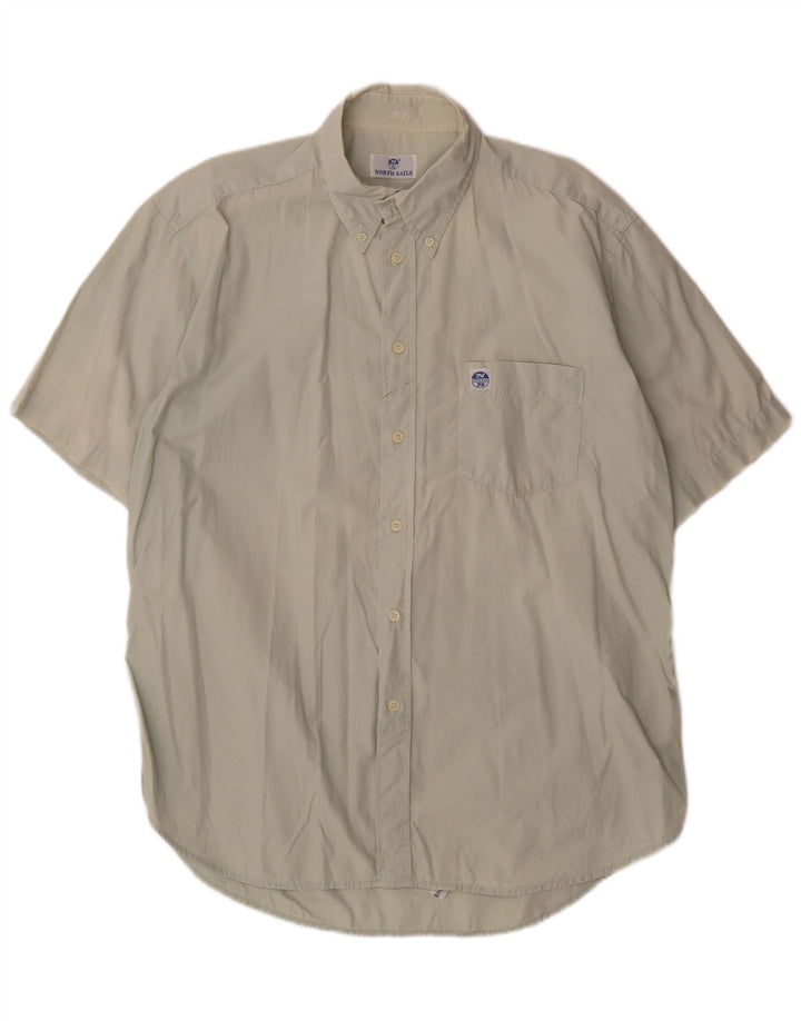 NORTH SAILS Camisa de manga corta para hombre XL Gris Algodón