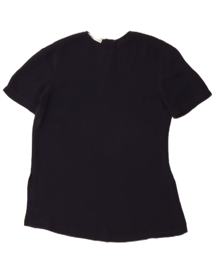 EMPORIO ARMANI Blusa para mujer Top UK 12 Azul marino medio