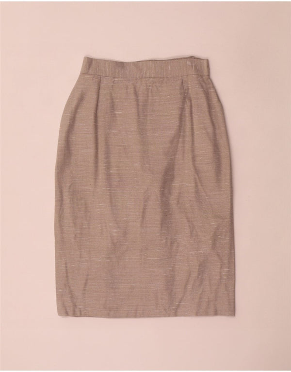 Falda lápiz para mujer Roccobarocco IT 42 Medium W24 Lino moteado beige
