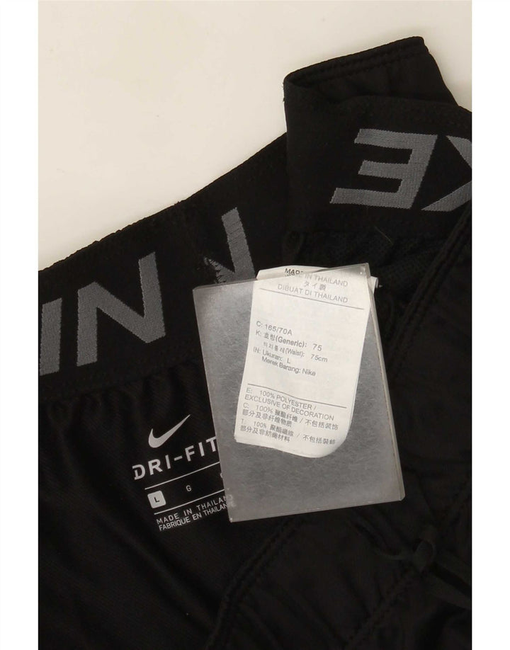 Nike - Pantalones cortos deportivos Dri Fit para mujer, talla 40, talla grande, poliéster negro