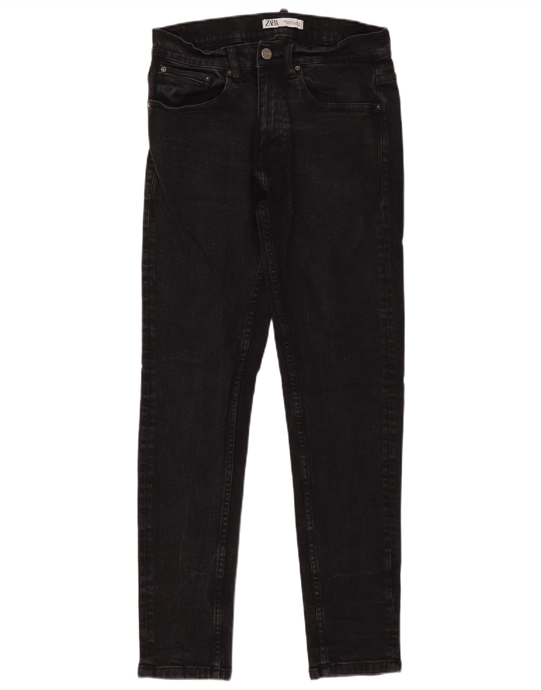Zara Jeans ajustados para hombre EU 40 Medium W30 L30 Algodón negro