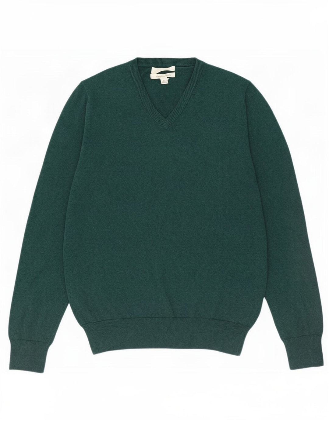 Marks & Spencer Jersey con Cuello en V para Hombre de algodón Verde Medio