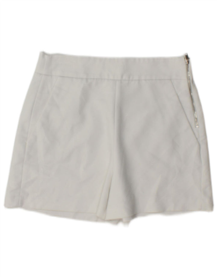 Zara Mujer Shorts Chinos XS W24 Blanco Poliéster