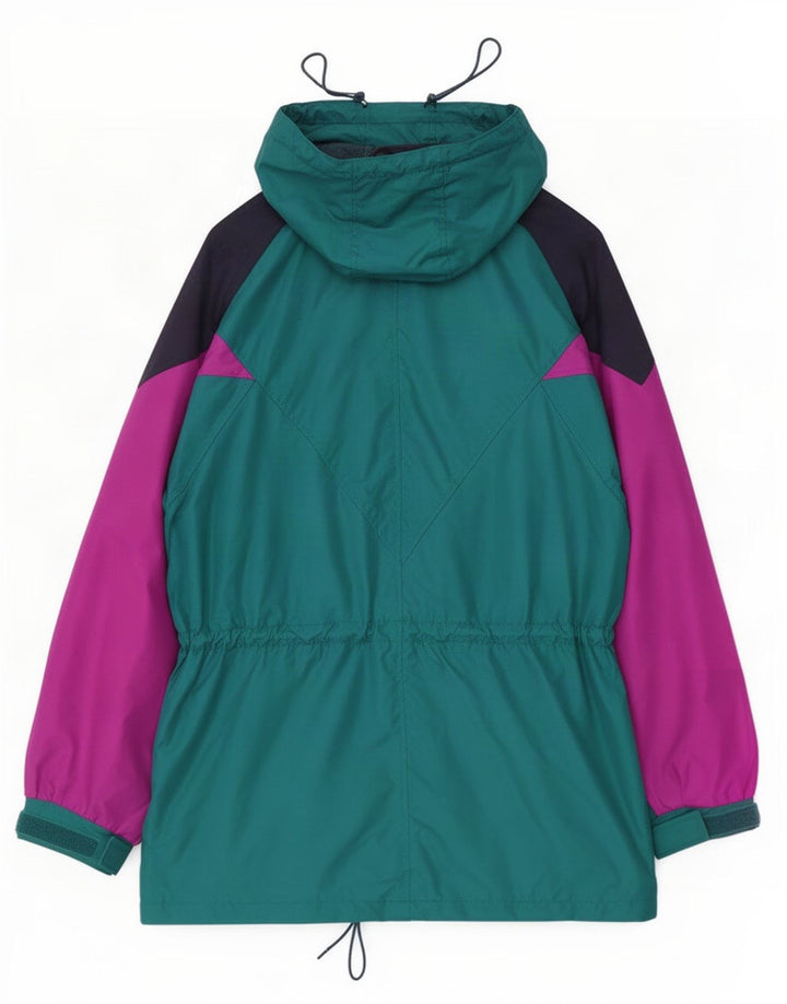 Columbia Chaqueta impermeable extragrande con capucha para mujer Reino Unido 44 Verde medio Colorblock