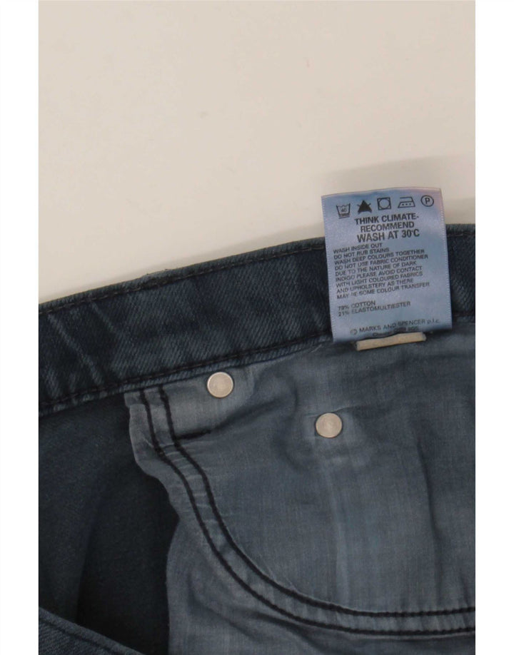 Marks & Spencer Vaqueros rectos azules Harbor para hombre W34 L31 Algodón azul marino