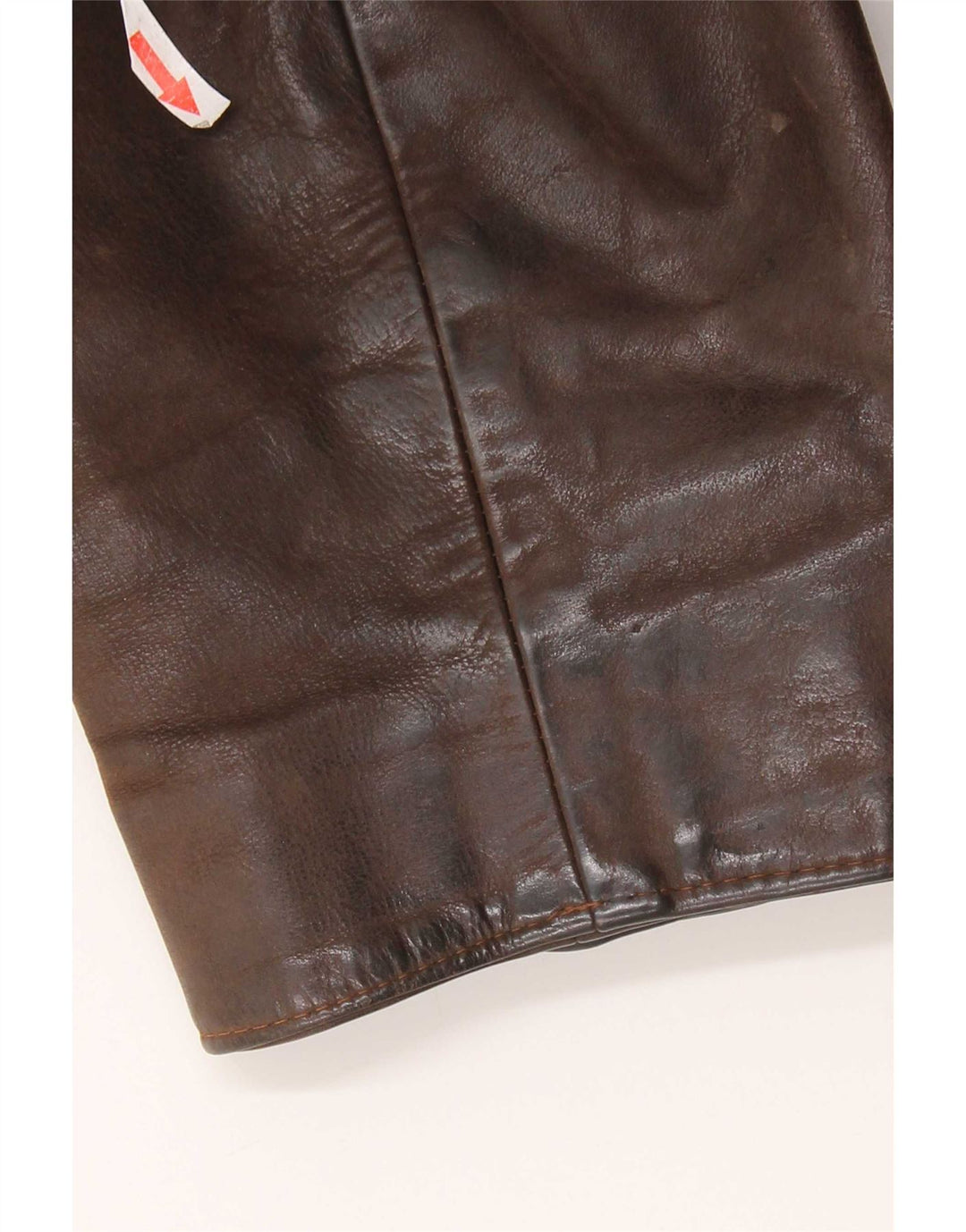 Vintage hombres chaqueta de cuero Reino Unido 36 pequeño marrón