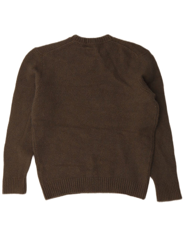 Massimo Dutti Jersey De Cuello Redondo Para Mujer UK 46 Large Lana Marrón
