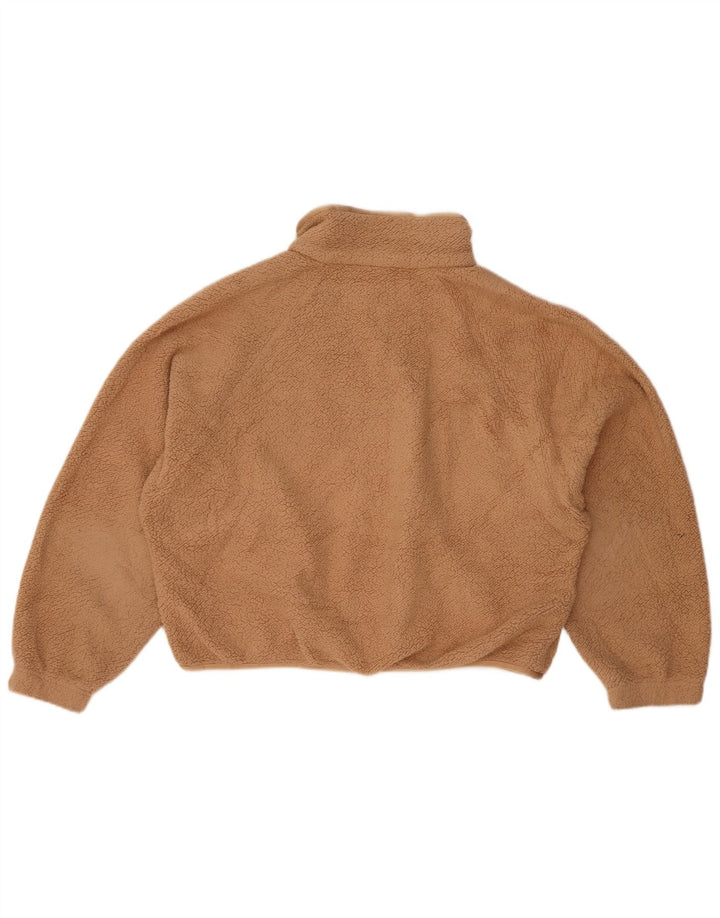 Nike - Chaqueta de forro polar para mujer, talla pequeña, color beige, poliéster