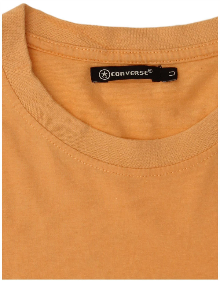 Converse - Camiseta gráfica para hombre, parte superior de algodón naranja medio