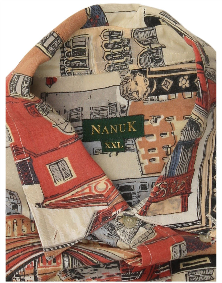 Camisa de manga corta con gráfico vintage para hombre 2XL Multicolor