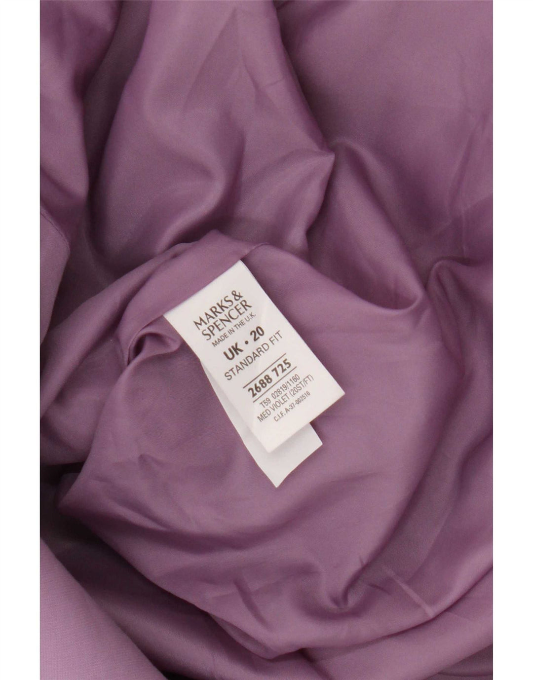 Marks & Spencer Chaqueta tipo blazer estándar de 2 botones para mujer UK 20 2XL Lila