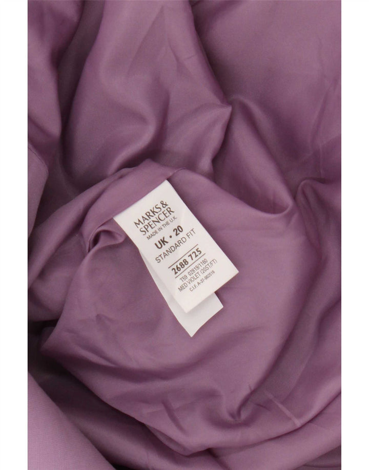 Marks & Spencer Chaqueta tipo blazer estándar de 2 botones para mujer UK 20 2XL Lila