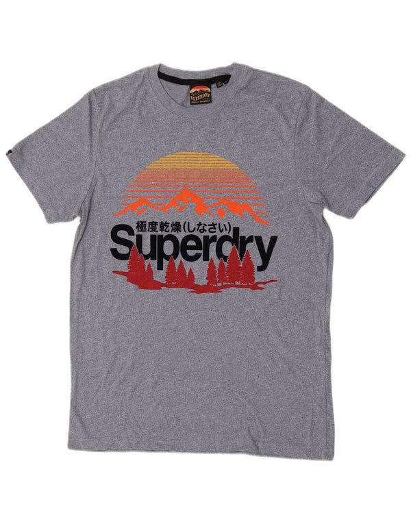Superdry Camiseta con gráfico gráfico para hombre, talla pequeña, algodón azul