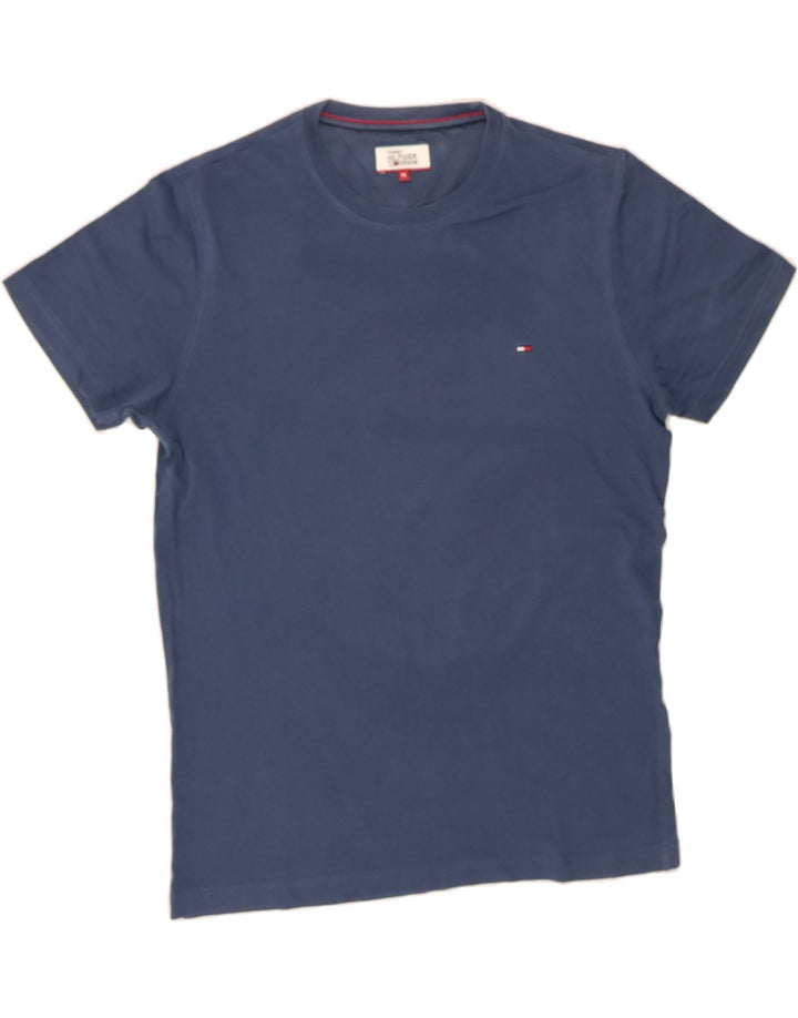 TOMMY HILFIGER Mens T-Shirt Top Medium Navy Blue Cotton Vintage Tommy Hilfiger and Second-Hand Tommy Hilfiger from Messina Hembry 