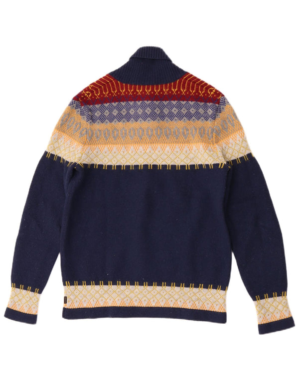 Levi's Jersey con cuello tipo chal para hombre, color azul marino medio