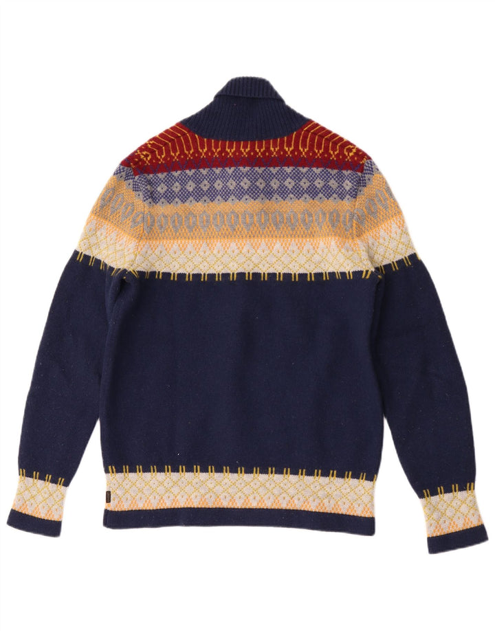 Levi's Jersey con cuello tipo chal para hombre, color azul marino medio