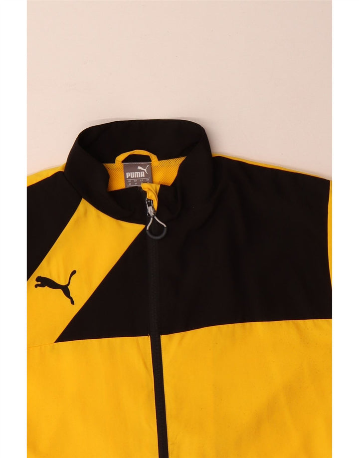 Puma Chaqueta Top De Chándal Para Hombre Poliéster Color Block Amarillo Medio