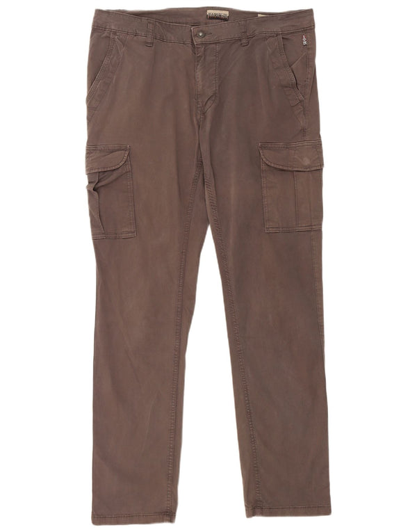 Pantalones Napapijri Mujer Slim Cargo W34 L31 Algodón Marrón