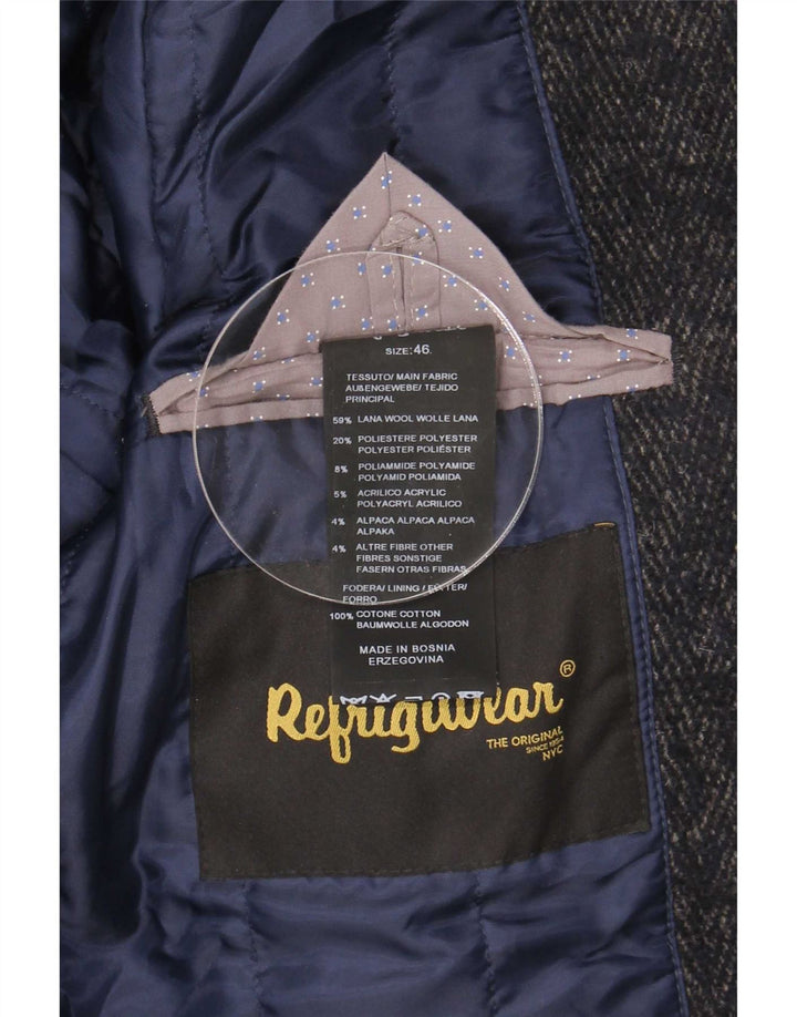 Refrigiwear Abrigo para hombre IT 46 Small Grey Wool