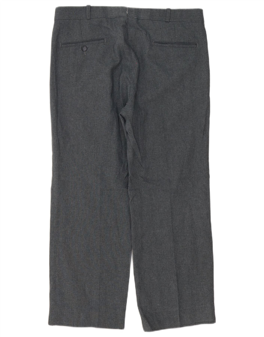 Farah Pantalones de traje de pierna ancha para hombre W32 L26 Poliéster gris