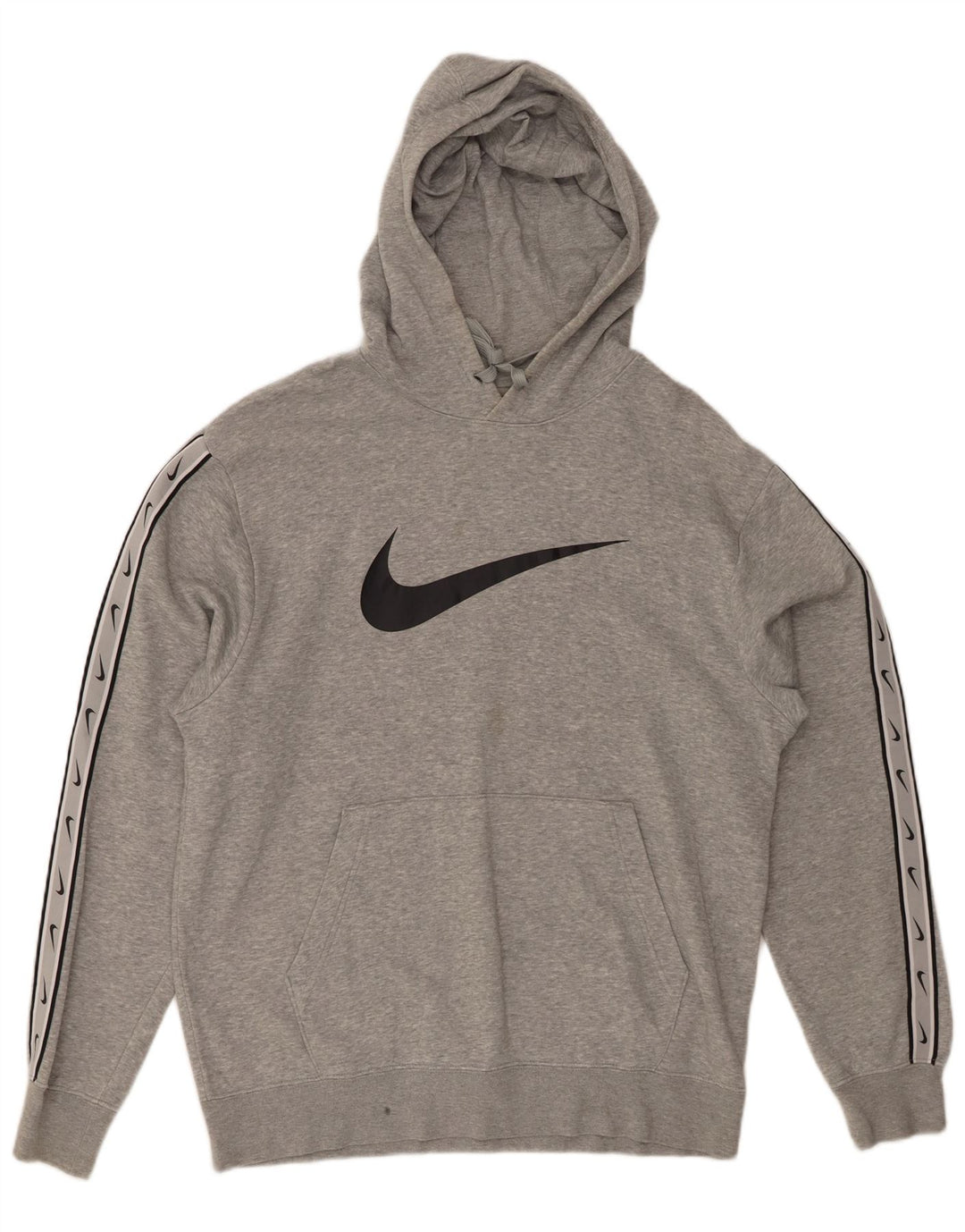 Nike Jersey con capucha y estampado gráfico de algodón moteado en gris medio