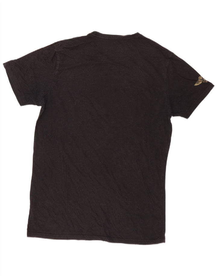 Element Camiseta ajustada con gráfico para hombre Top grande de algodón negro