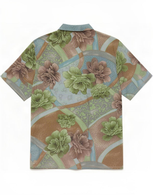 Vintage mujer camisa Reino Unido 18 XL multicolor floral