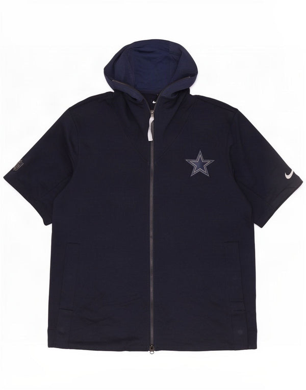 NFL - Sudadera con capucha para hombre Dallas Cowboys con cremallera gráfica, talla 2XL, color azul marino