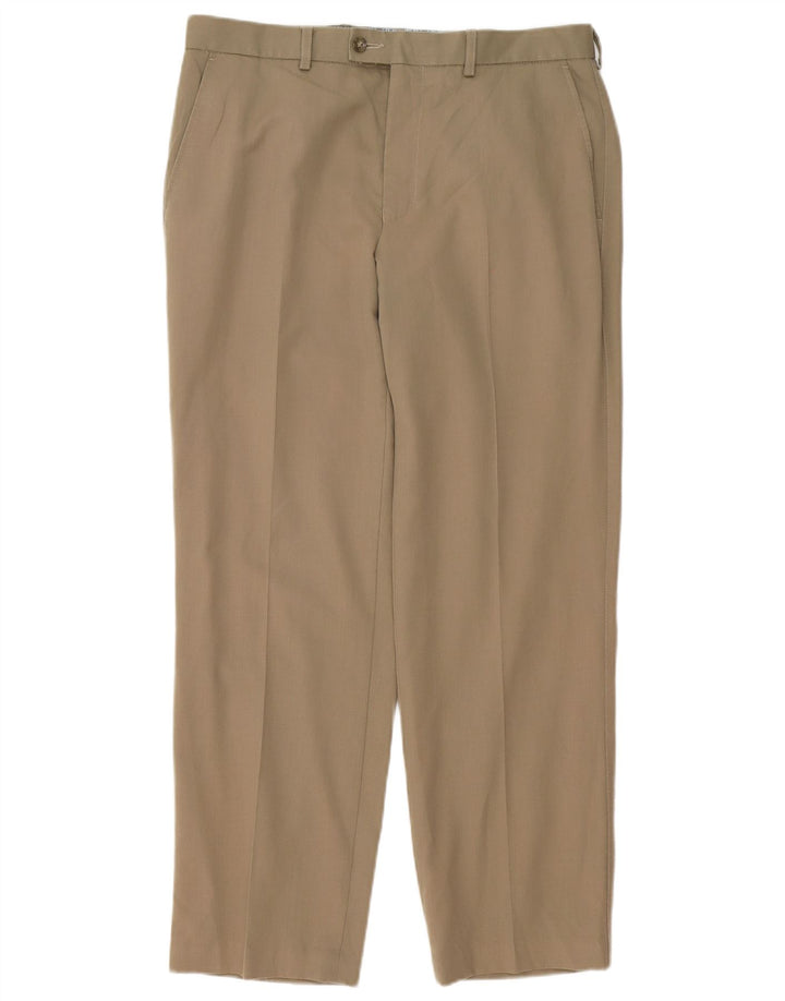 Marks & Spencer Pantalón de traje para hombre W34 L31 Lana beige