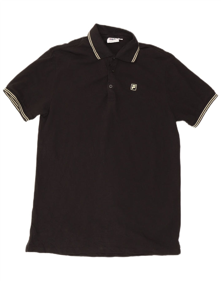 Fila Polo Hombre Pequeño Algodón Negro