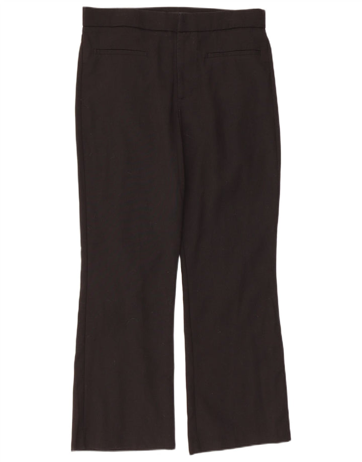 Zara Mujer Pantalones Casuales Rectos Regulares Grande W32 L26 Negro
