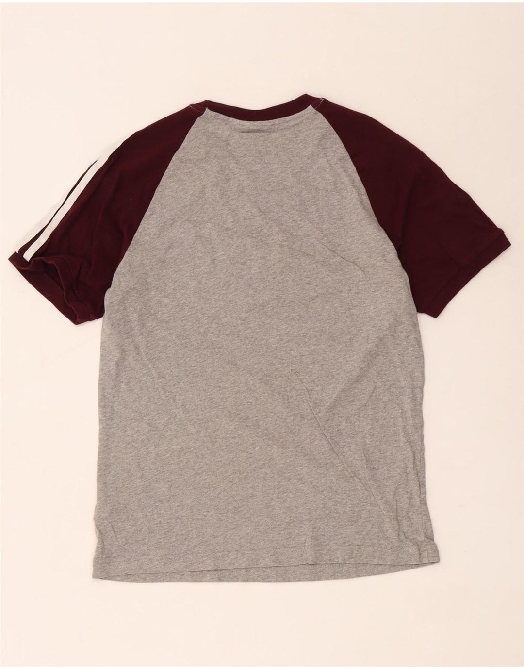 Adidas Hombre Camiseta Top Algodón Colorblock Gris Medio