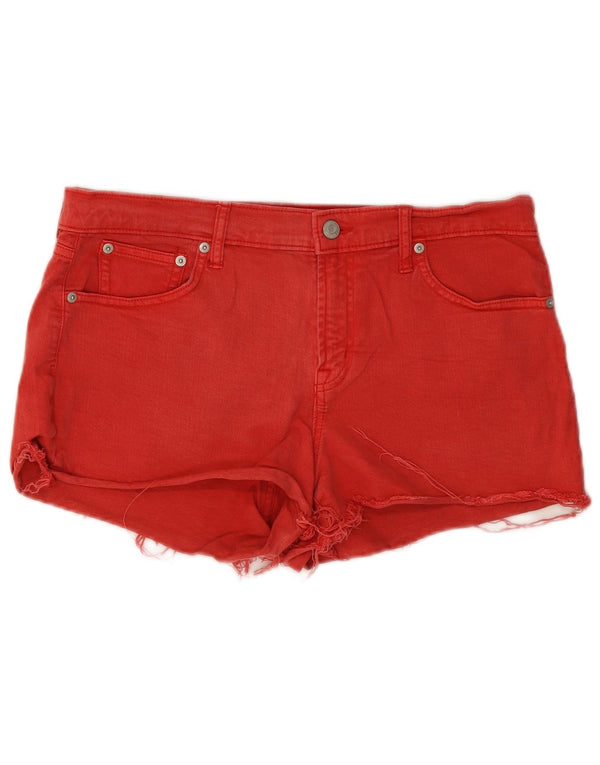 Pantalones cortos de mezclilla Gap para mujer W30 Algodón rojo medio