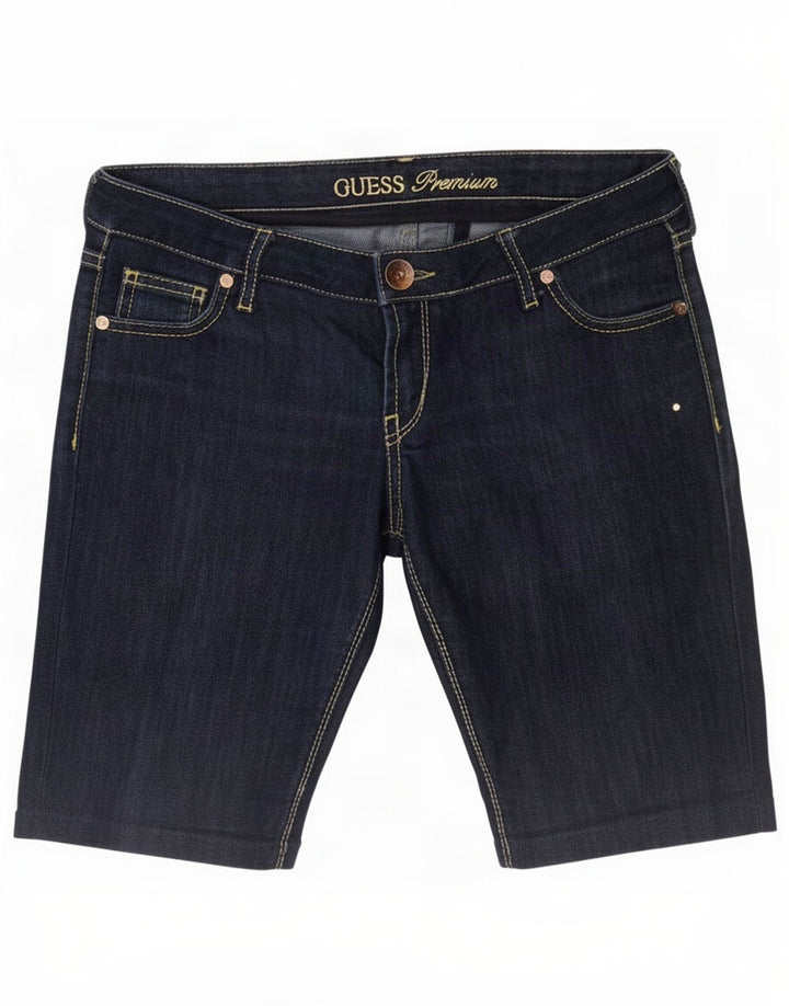 Shorts Guess Mujer W31 Medium Azul Marino Algodón