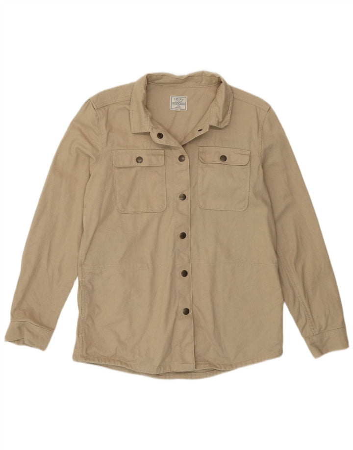 FAT FACE Camisa extragrande para mujer UK 10 Small Algodón beige