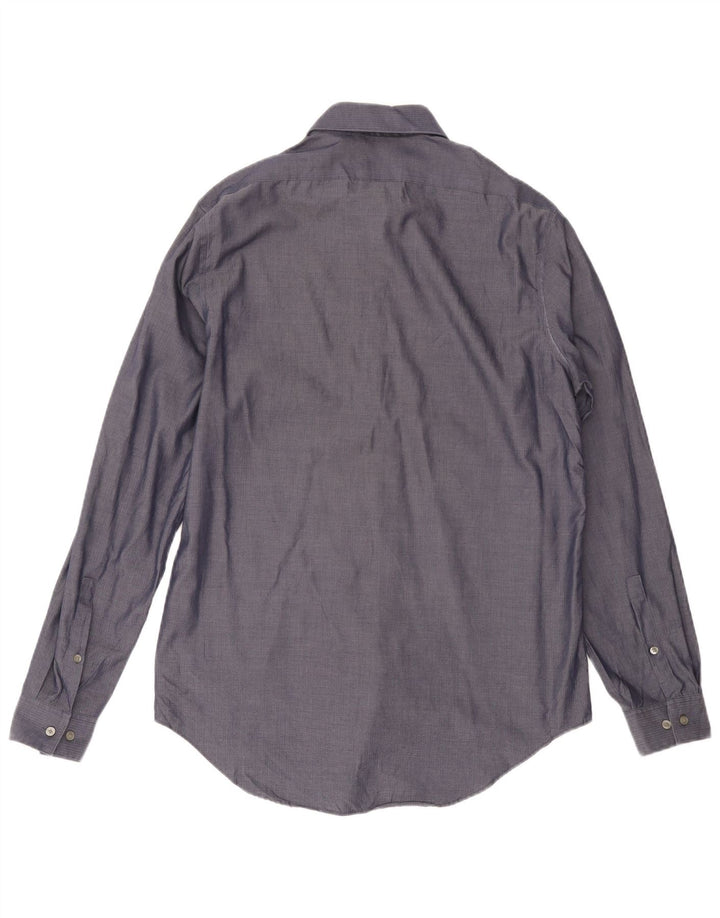 Calvin Klein Jeans Camisa para hombre Talla 15 1/2 Mediana Azul marino Espiga