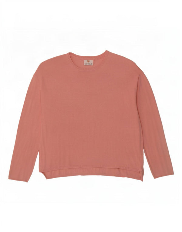 Zara Jersey de corte relajado con cuello barco para niña 13-14 años Rosa